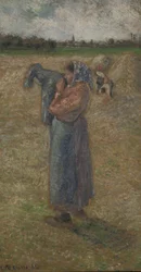 Campesina en un campo